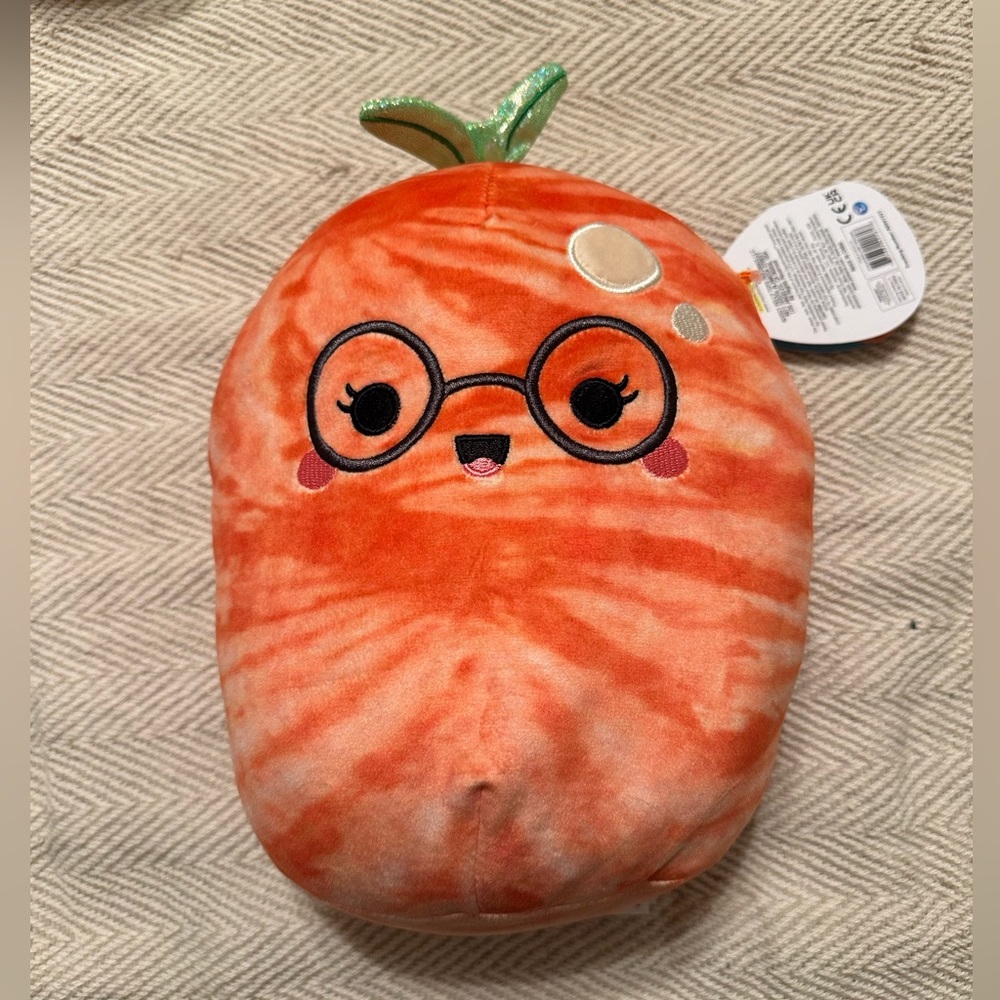 Judy the Tangerine 8 inch Squishmallow (with glasses)